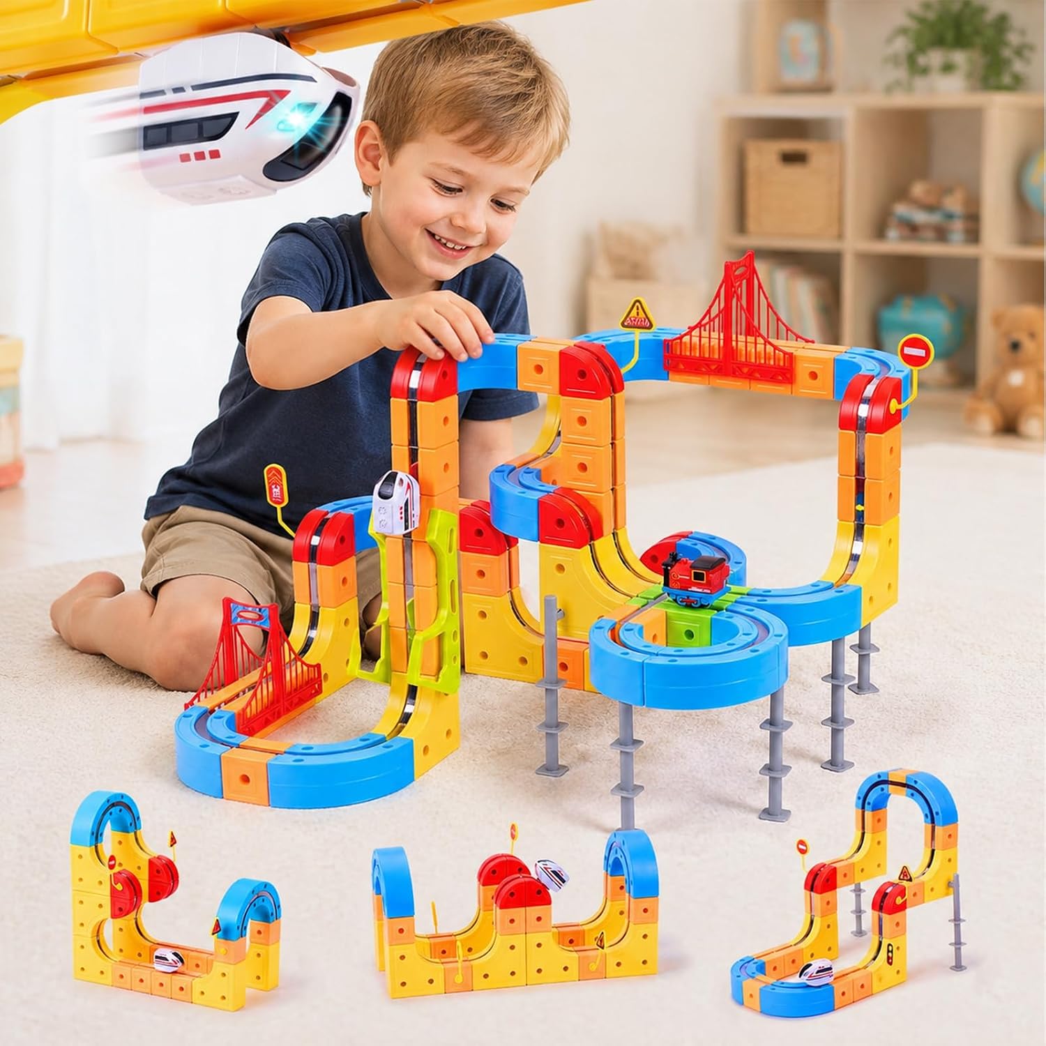 Kids Toys 3 Year Old - Электрический магнитный левитационный поезд для детей