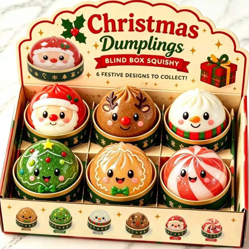 Kids Toys Xmas - Рождественская мягкая игрушка-сквиши в коробке: Снеговик,