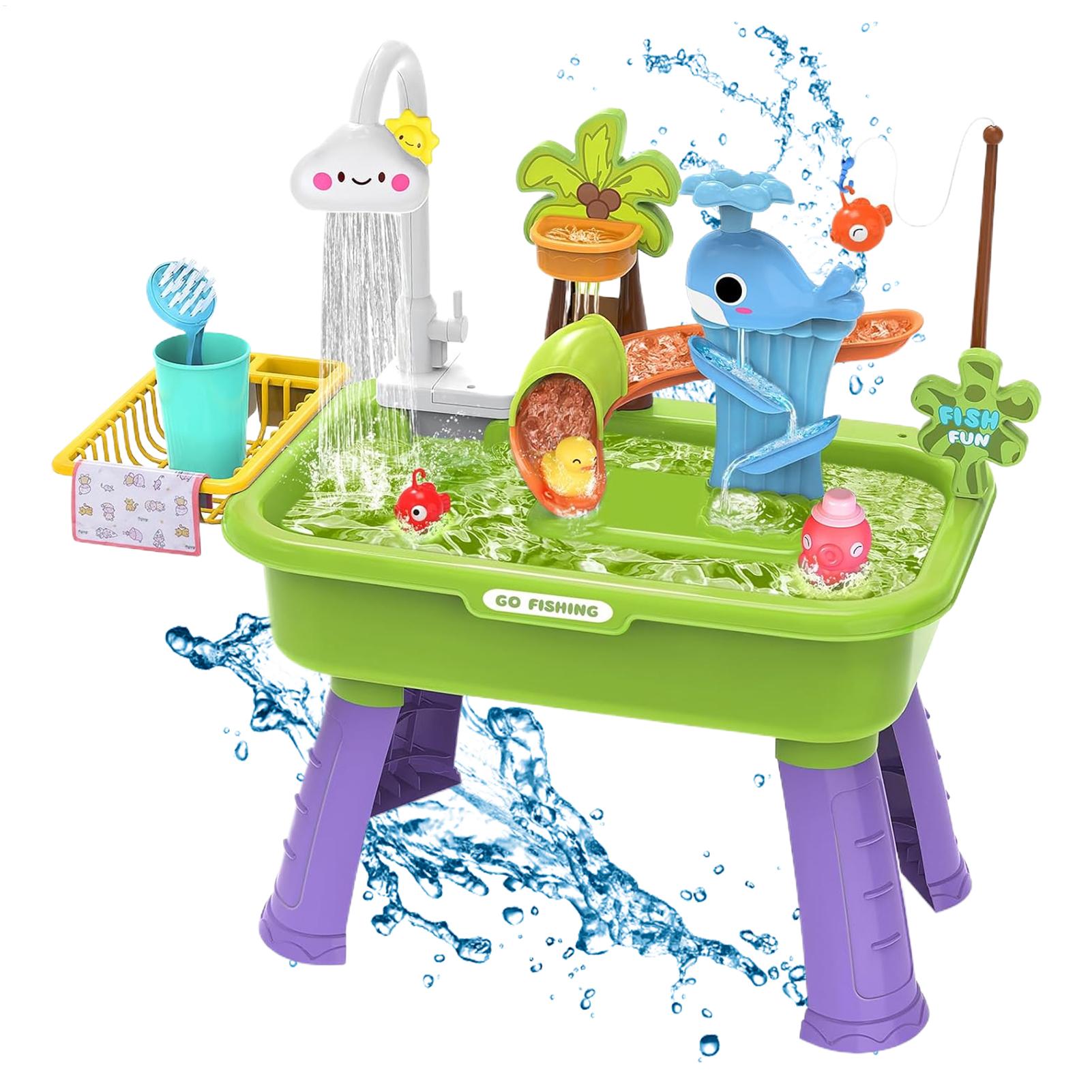 Kids Toys Kitchen Set - Детская электрическая игровая раковина с проточной