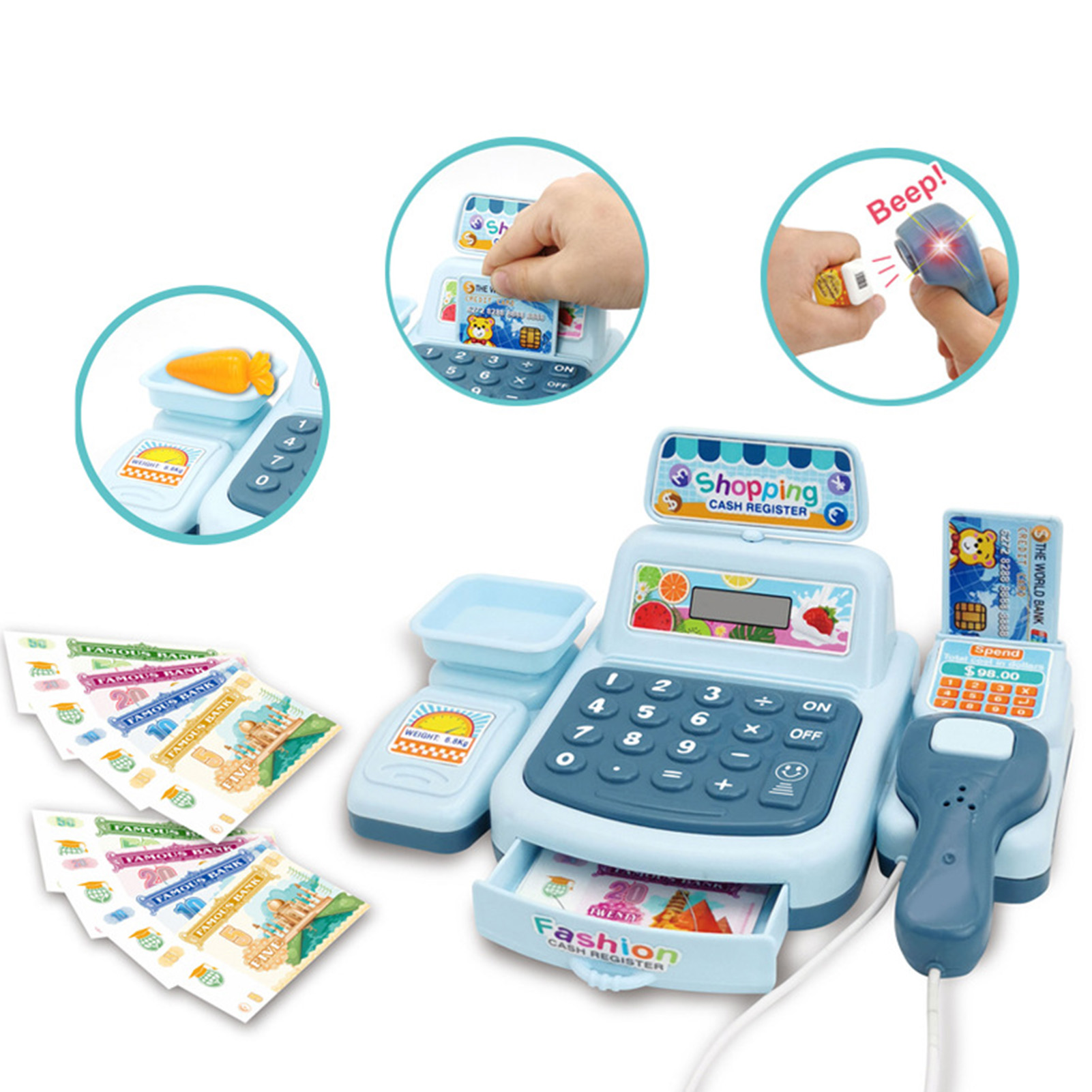 Игровой набор «Касса» для супе – обзор и цена Toy Cash Register